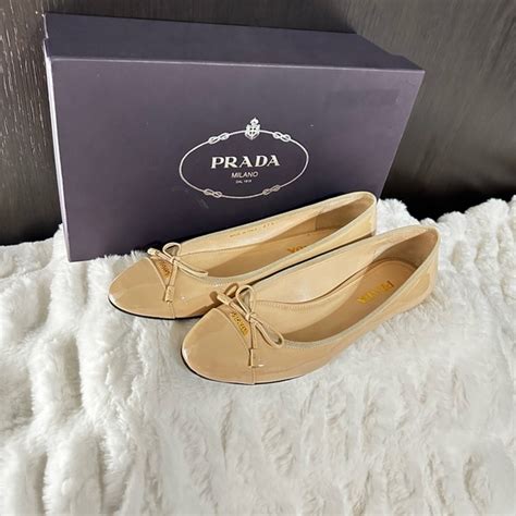 prada suede bow ballerina flat|prada logo bow flat.